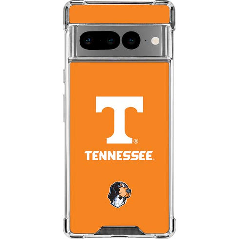 University of Tennessee-Knoxville T Logo on Orange Google Pixel 7 Pro Clear Case
